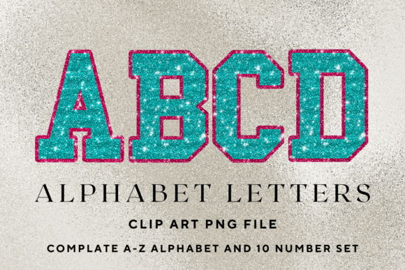 Download Glitter Alphabet Varsity Sport Letters - Alphabet Collection