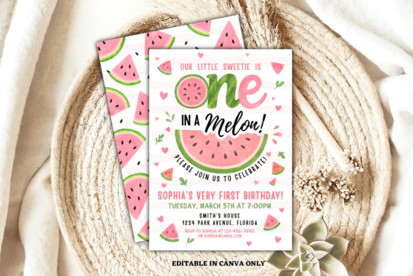 Download Watermelon Birthday Invitation Template - Invitation Collection