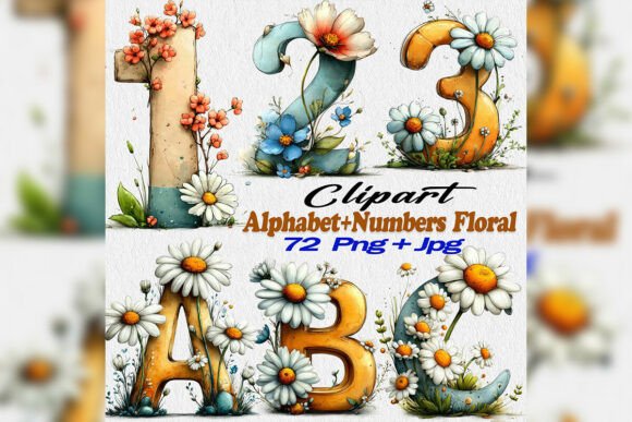 Download Watercolor Floral Alphabet and Letters - Alphabet Collection