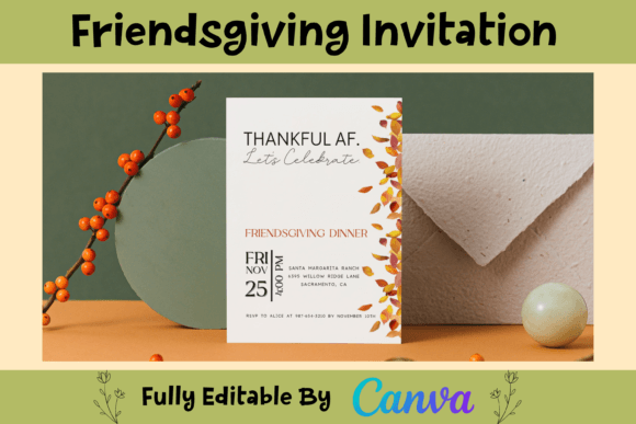 Download Editable Friendsgiving Party Invitation - Invitation Collection