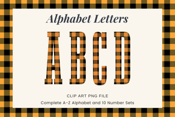 Download Buffalo Plaid Alphabet Autumn Fonts - Alphabet Collection