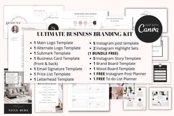 Download Complete Business Branding Kit for Canva - Branding Collection