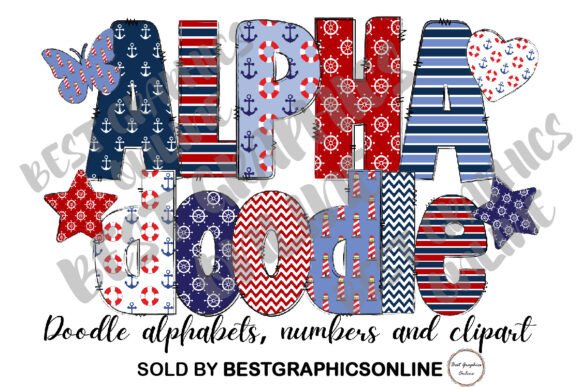 Download Nautical Sailing Doodle Alphabet Letters - Alphabet Collection