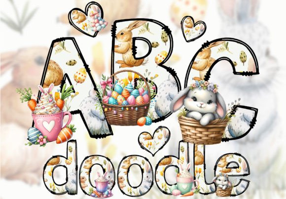 Download Doodle Alphabet Easter PNG Design Font - Alphabet Collection